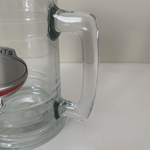 New York Giants NFL Beer Mug Clear Glass CH Engraved Initials Things Remembered - Picture 8 of 11
